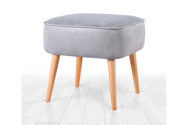 Anaro Sittpuff 45 cm Rektangulär - Ljusgrå - Sittpuff