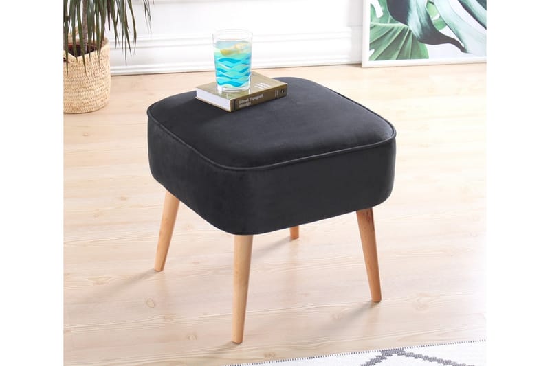 Anaro Sittpuff 45 cm Rektangulär - Mörkgrå - Sittpuff