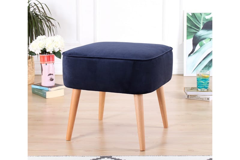 Anaro Sittpuff 45 cm Rektangulär - Marinblå - Sittpuff