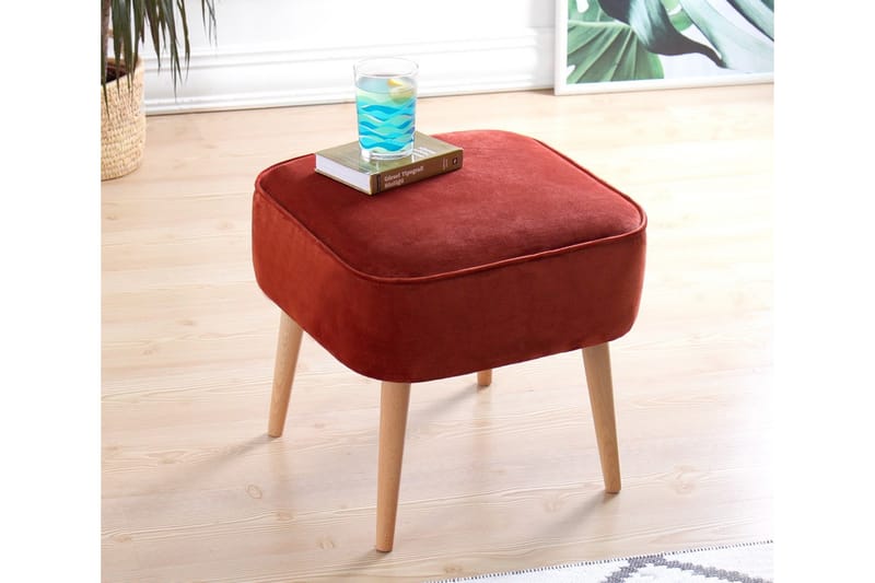 Anaro Sittpuff 45 cm Rektangulär - Röd - Sittpuff