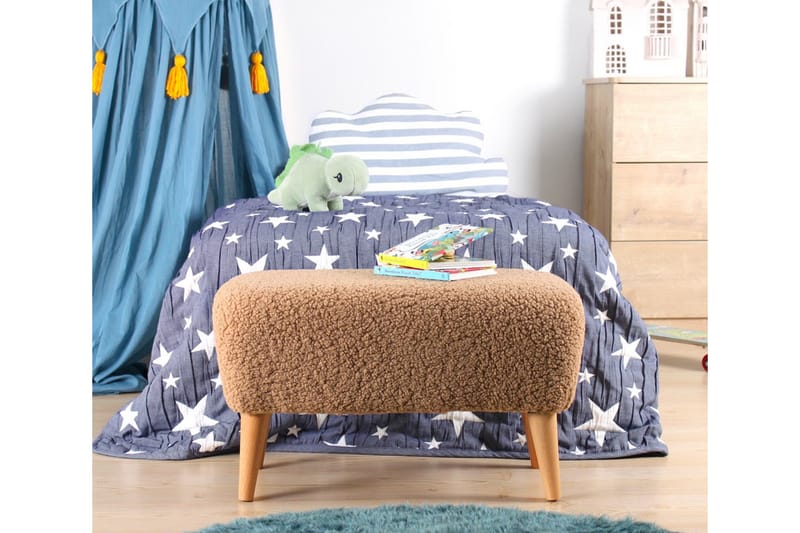 Anaro Sittpuff 61 cm Rektangulär - Brun - Sittpuff