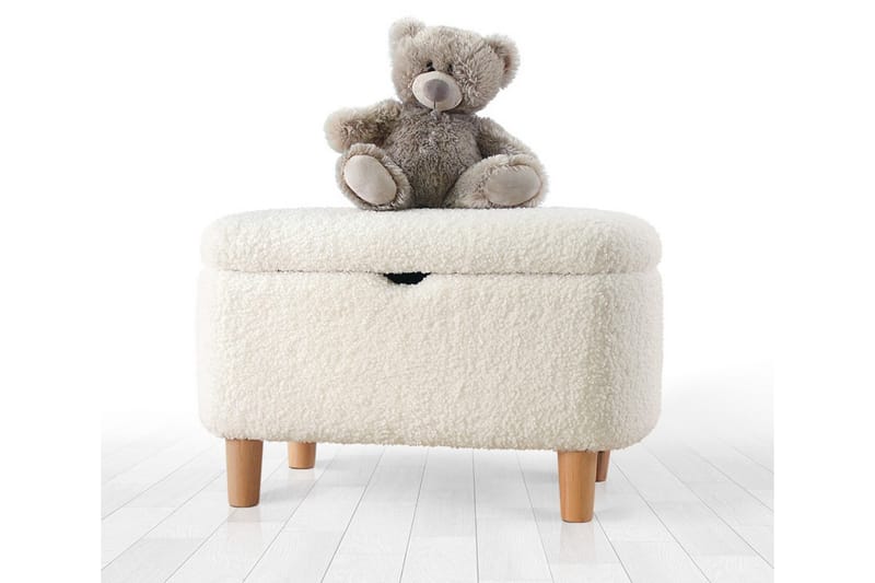 Anaro Sittpuff 61 cm Rektangulär - Vit - Möbler - Stolar & fåtöljer - Pall & puff - Sittpuff