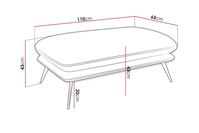 Graystone Fotpall 65 cm - Fotpall