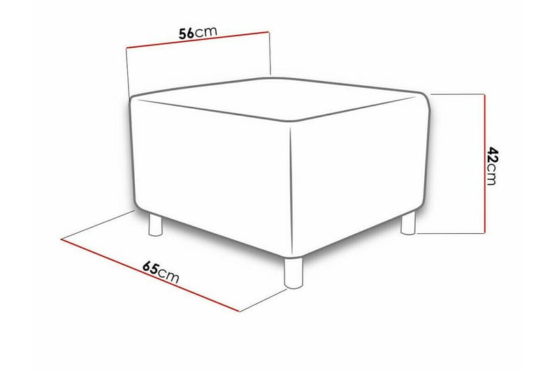 Kintore Fotpall 56 cm - Fotpall