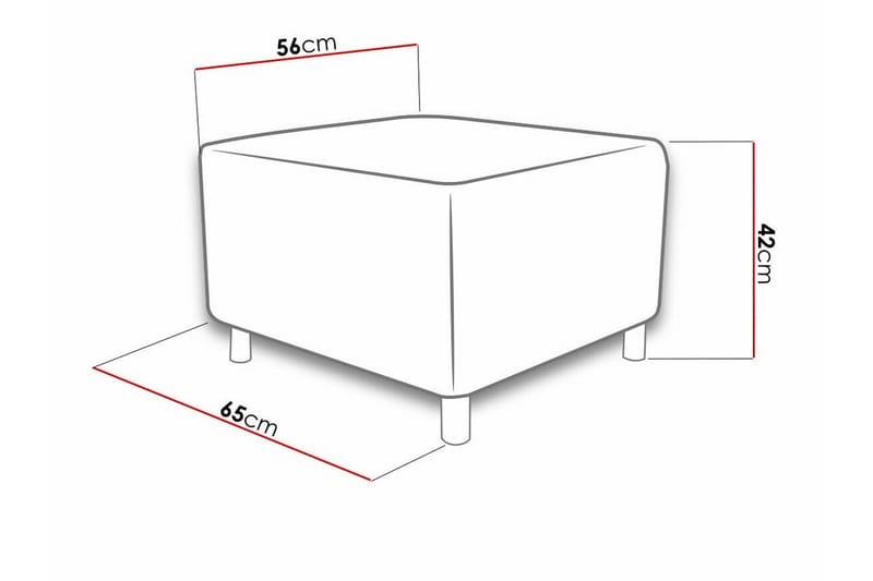 Kintore Fotpall 56 cm - Fotpall