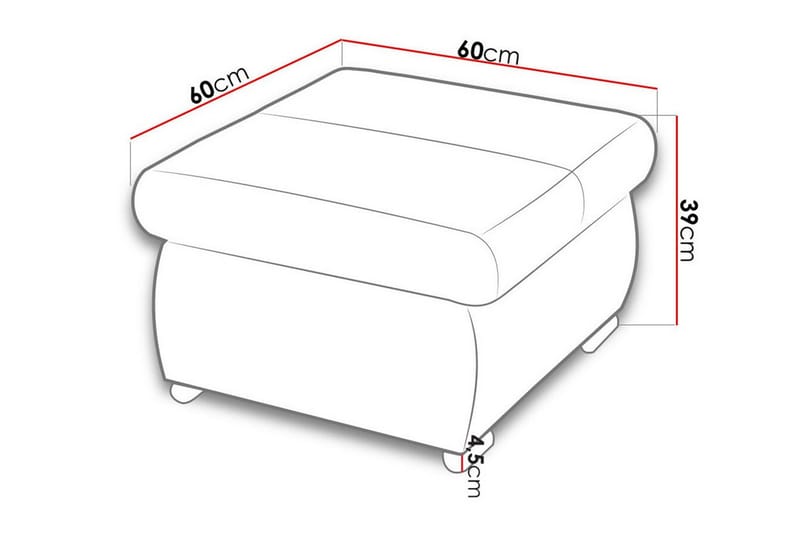 Kintore Fotpall 60 cm - Fotpall