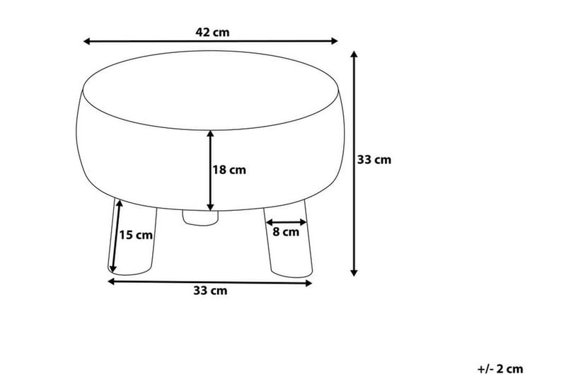 Mundra Fotpall 42|42 cm - Svart - Fotpall