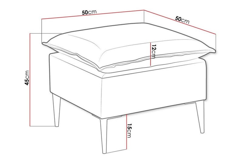 Staffin Fotpall 50 cm - Fotpall