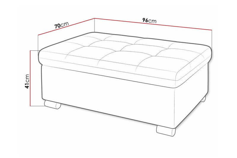 Trefor Fotpall 70 cm - Grå - Möbler - Stolar & fåtöljer - Pall & puff - Fotpall