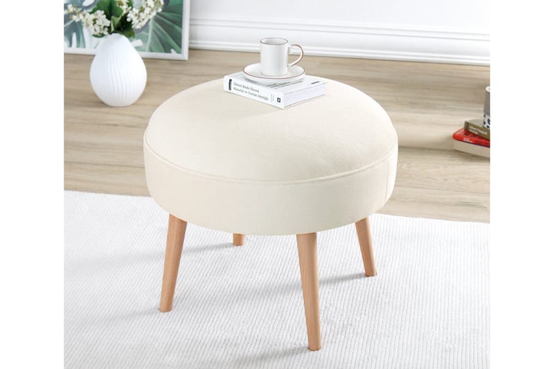 Graysen Sittpuff 52 cm - Cream - Möbler - Stolar & fåtöljer - Pall & puff - Sittpuff