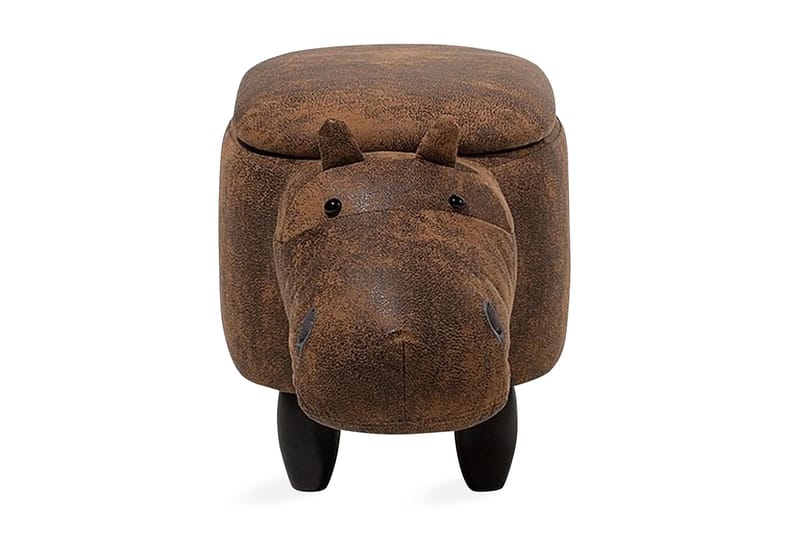 Hippo Sittpuff 32 cm - Brun - Sittmöbler med förvaring - Sittpuff med förvaring - Sittpuff