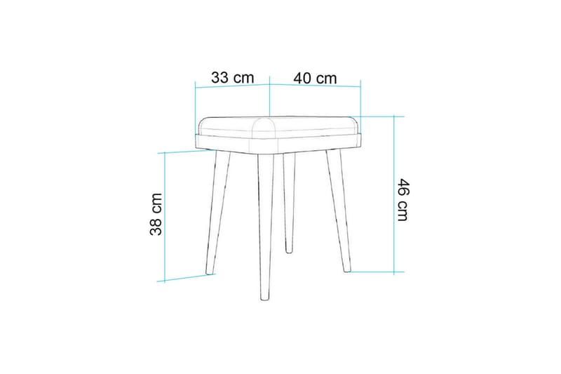 Valsot Sittpuff 40 cm - Ek/Antracit - Möbler - Stolar & fåtöljer - Pall & puff - Sittpuff