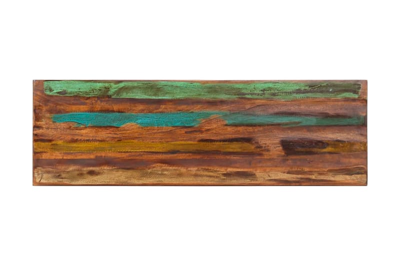 Bänk 110 cm massivt återvunnet trä och stål - Brun - Hallbänk - Sittbänk