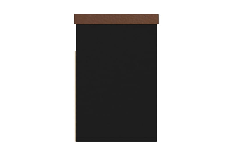 Skobänk med dyna svart 80x30x47 cm spånskiva - Svart - Hallförvaring - Skobänk & skohylla med bänk