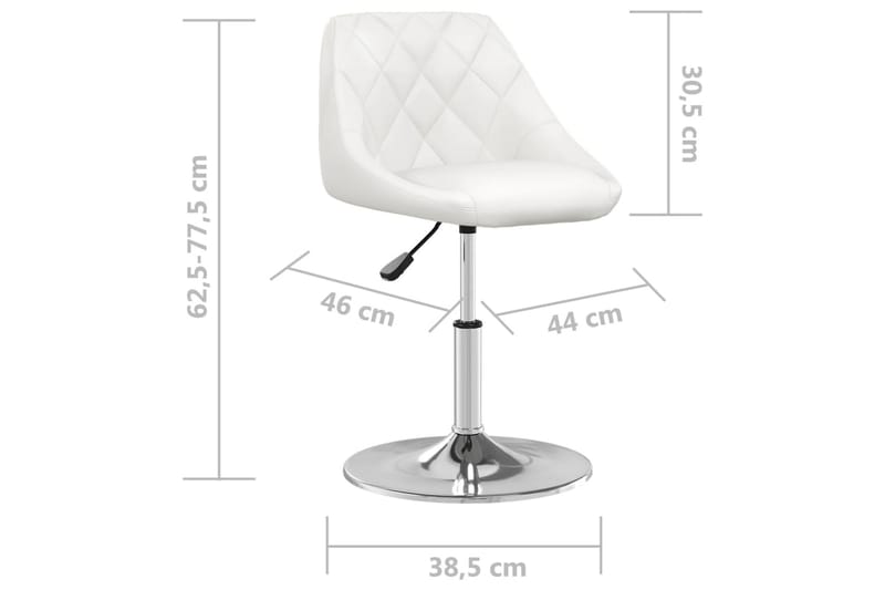 Matstolar 4 st vit konstläder - Vit - Matstol & köksstol - Sminkstol - Karmstol
