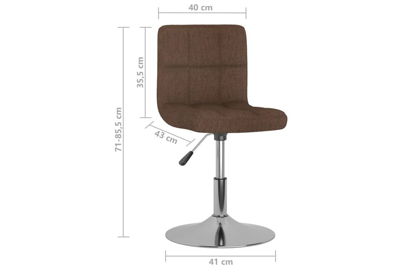 Snurrbar barstol brun tyg - Brun - Möbler - Stolar & fåtöljer - Barstol & barpall