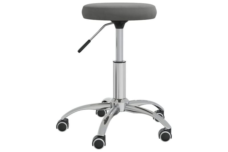 Snurrbar kontorsstol mörkgrå sammet - Grå - Kontorsstol & skrivbordsstol