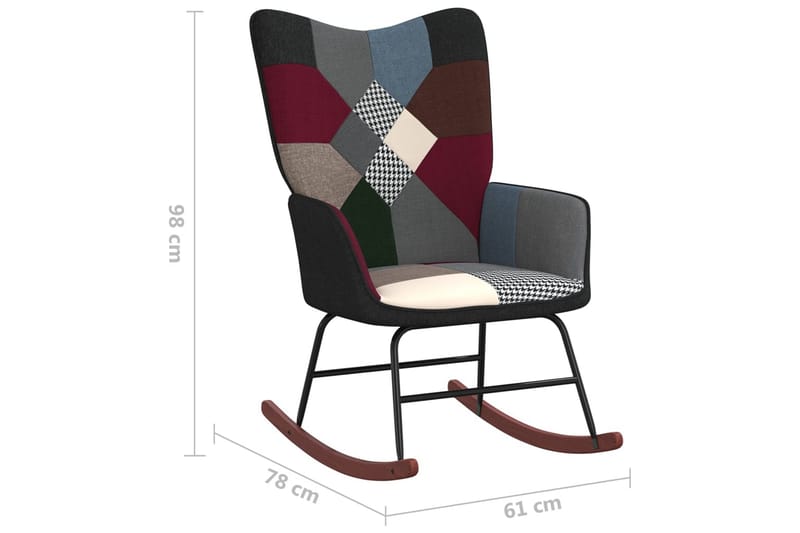 Gungstol tyg lapptäcke - Flerfärgad - Möbler - Stolar & fåtöljer - Gungstol