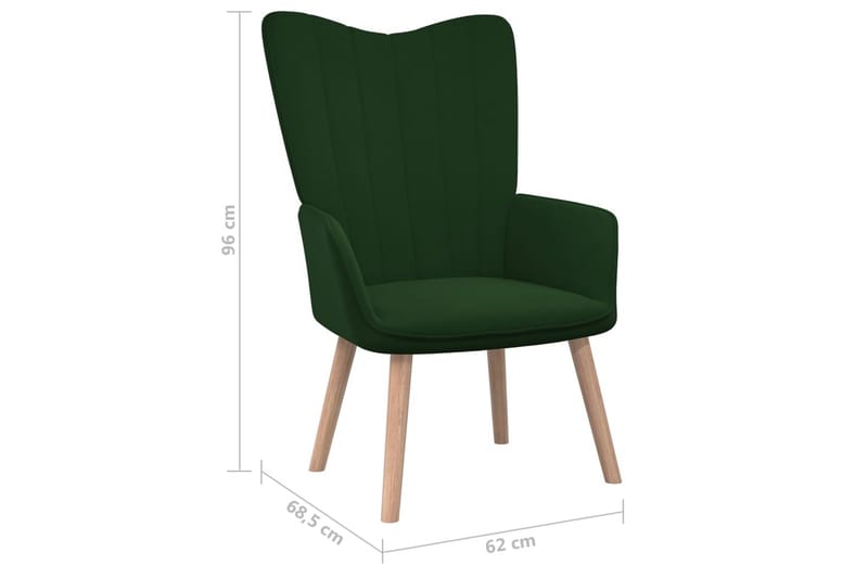 Vilstol mörkgrön sammet - Mörkgrön - Möbler - Stolar & fåtöljer - Fåtölj