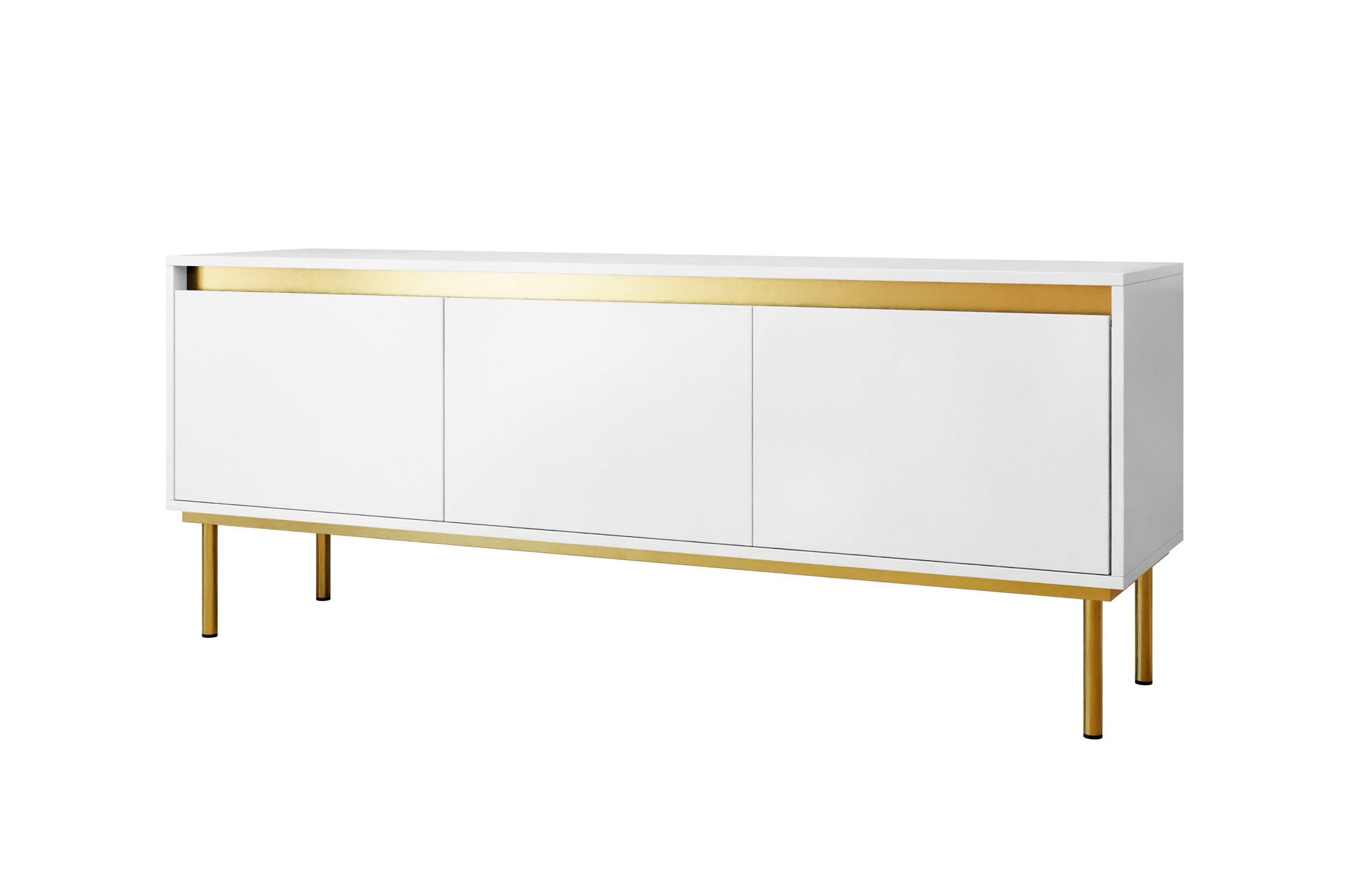 Hollander Tv-bänk 150 cm - Vit/Guld 5903211351327