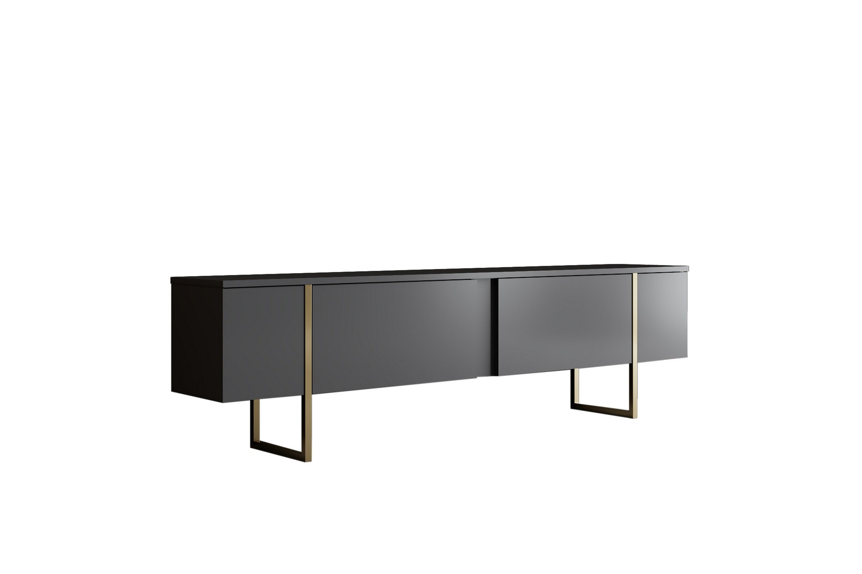 Luxe Tv-bänk 180x50 cm Svart/Guld - Hanah Home 618BLY1101