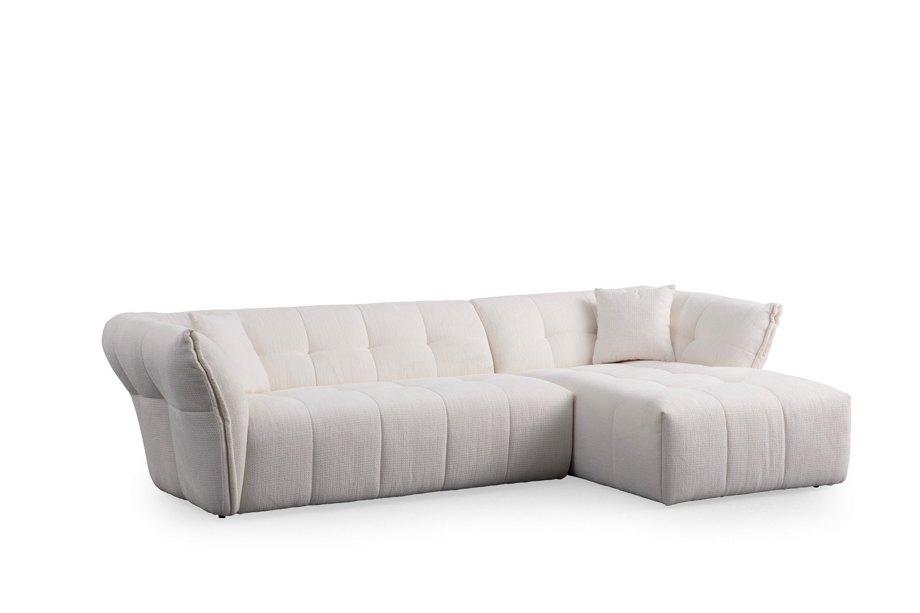 Azzo 4-sits Soffa med Divan - Vit 560ARE1238