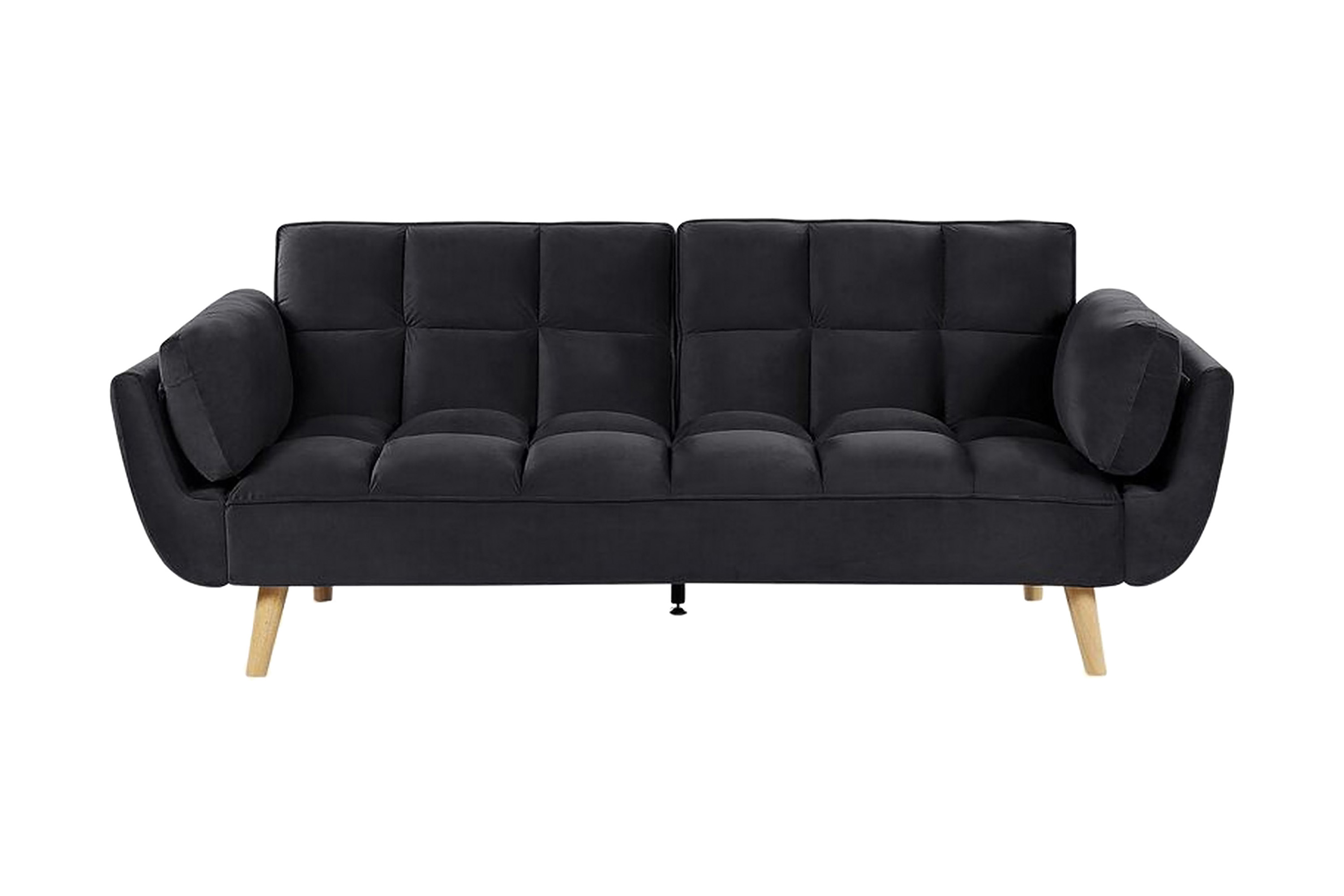 Asaby 3-sits Bäddsoffa - Sammet/Svart 235486