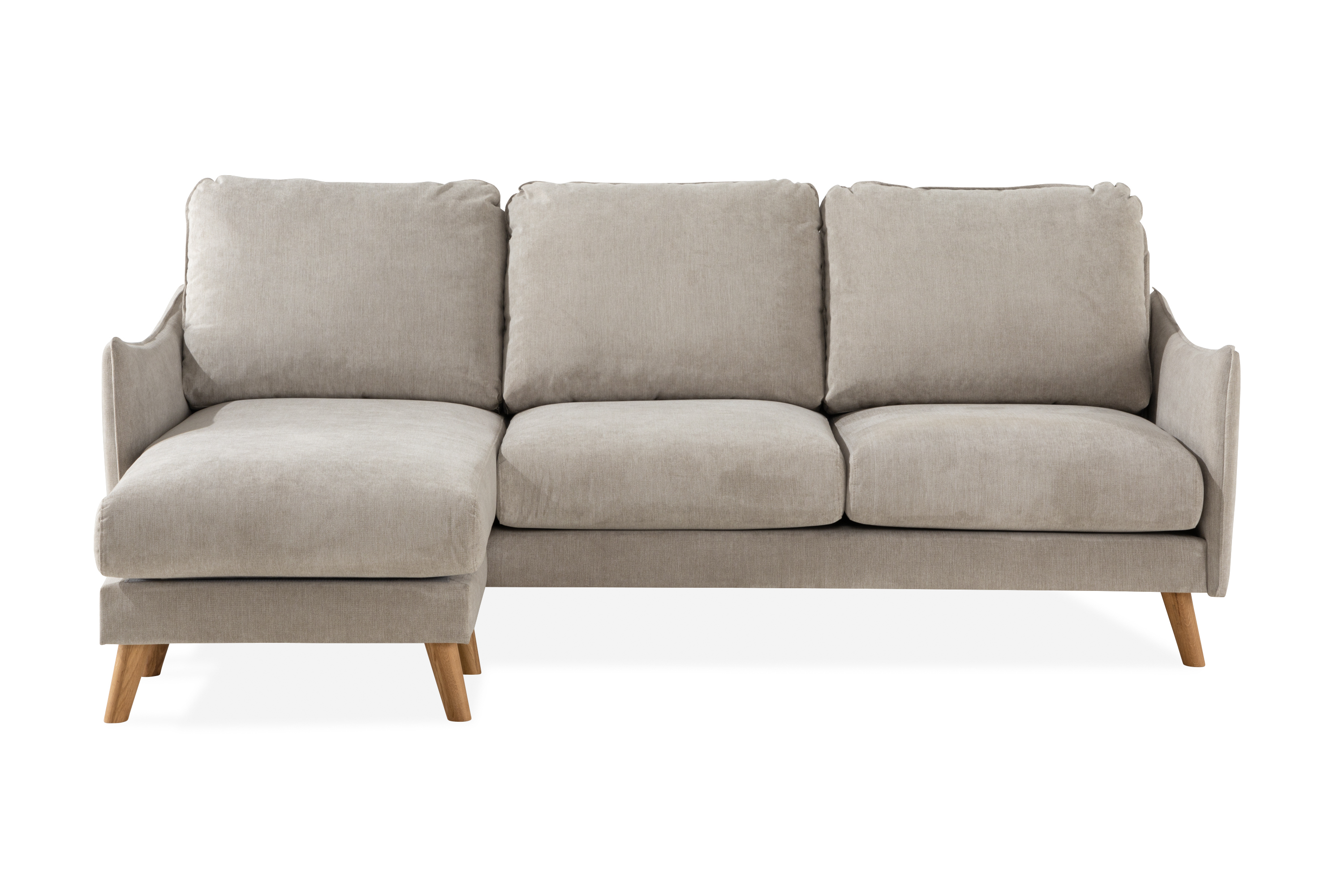 Trend Lyx 3-sits Divansoffa Vänster - Beige/Ek