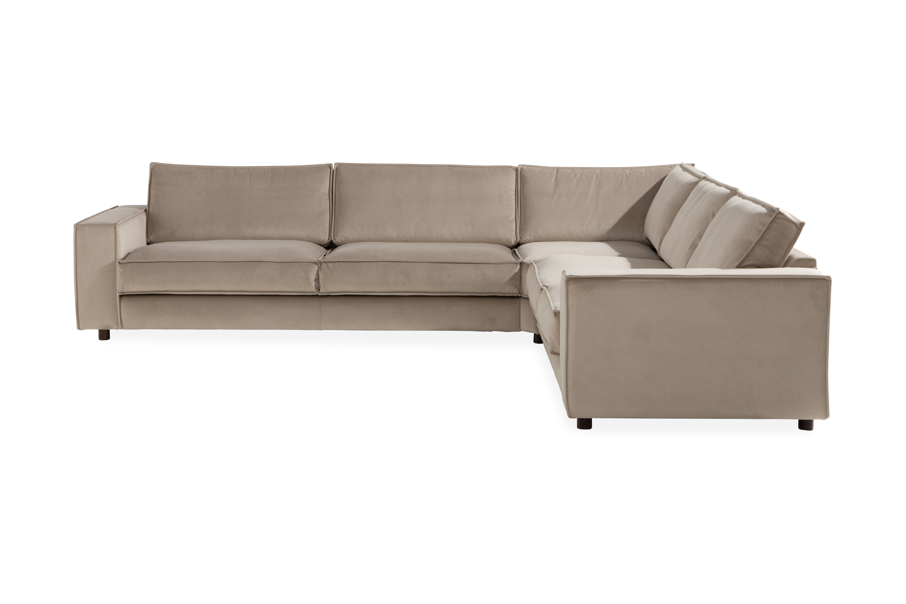 Cloudia Hörnsoffa Large Sammet - Beige 6BCO-0009-S2