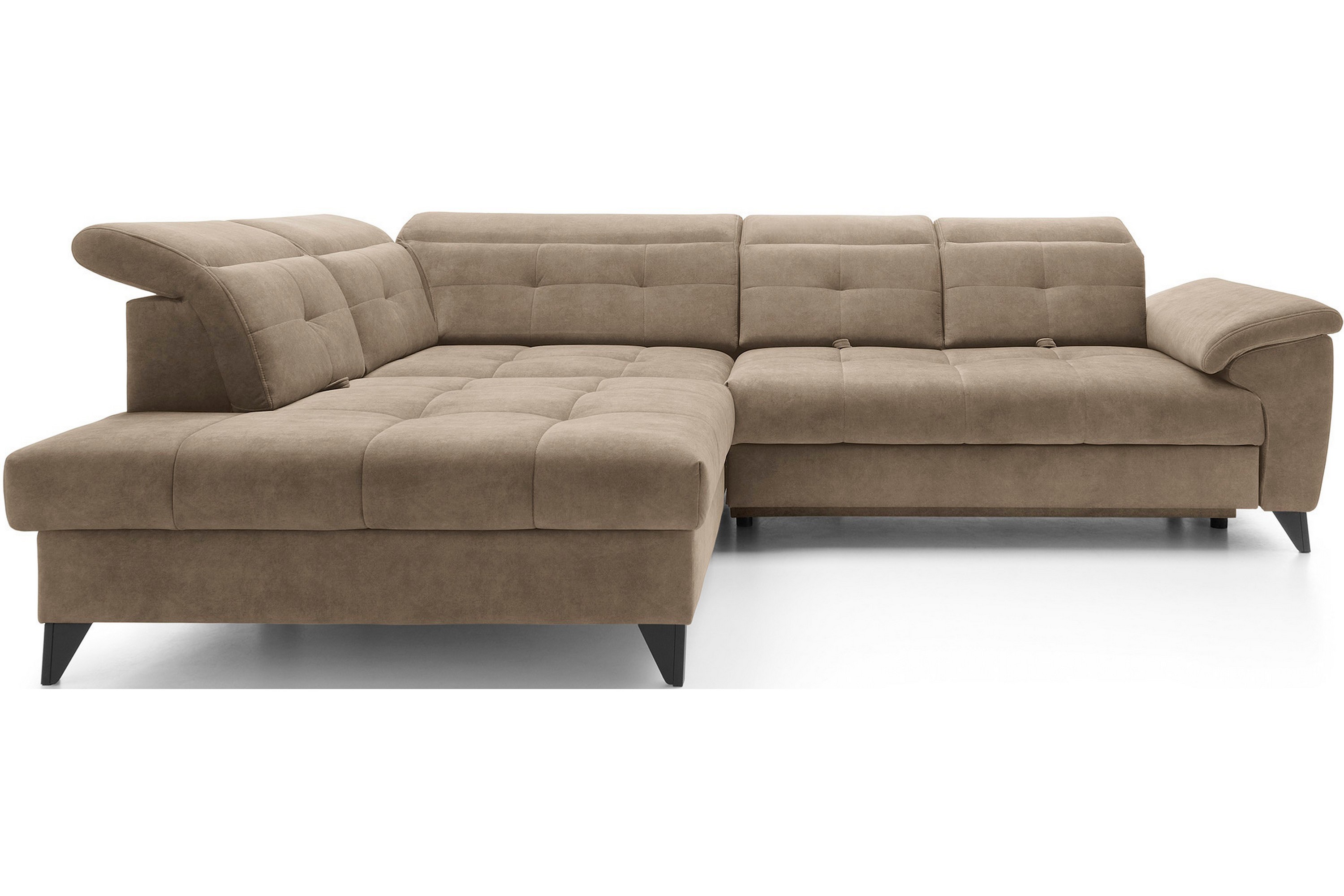 Inferne 5-sits Soffa med Schäslong - Mörkbeige CO-INF-LT-20AU