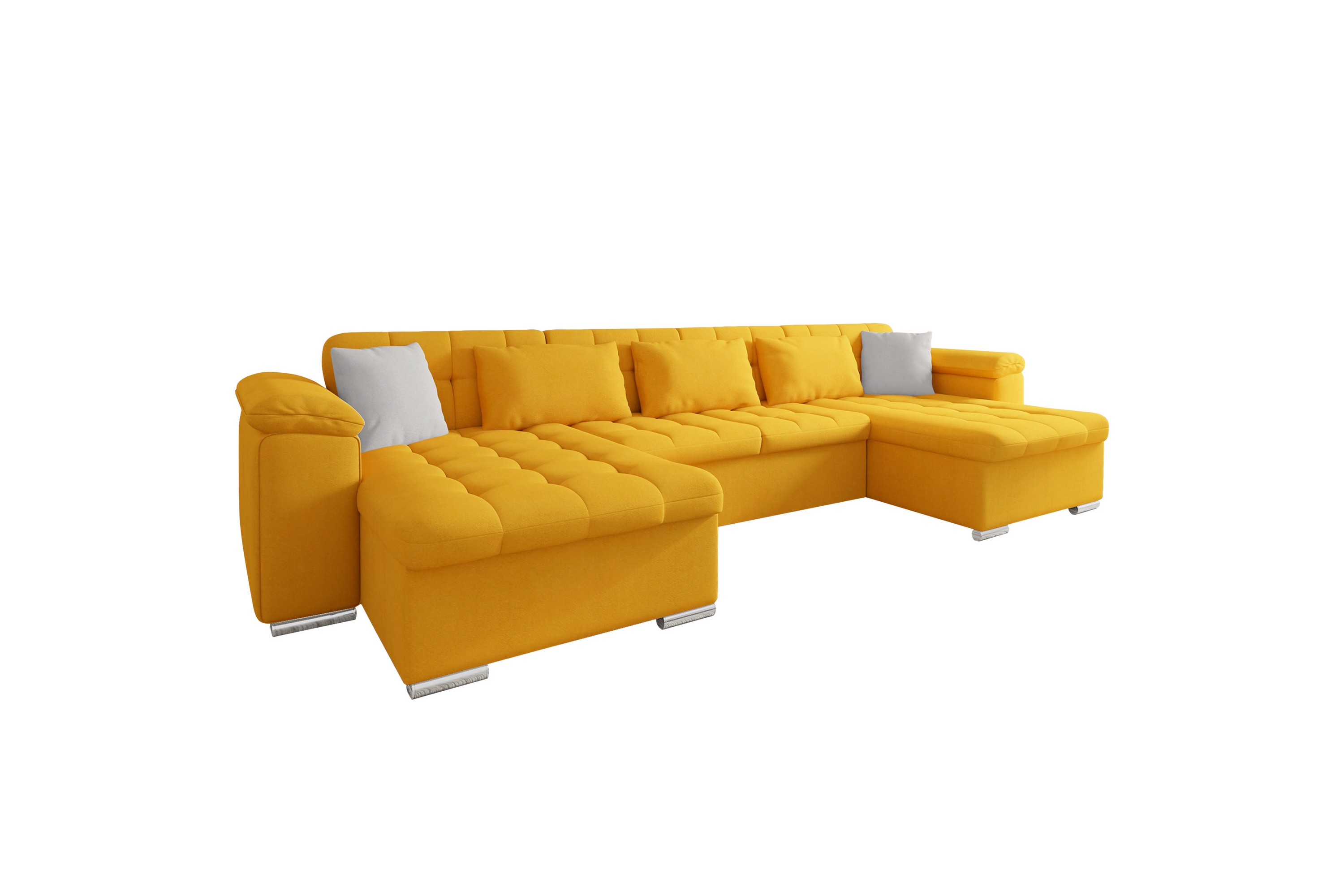 Kinzer Soffa Dubbeldivan 5-sits - Gul/Ljusgrå 5903211080098