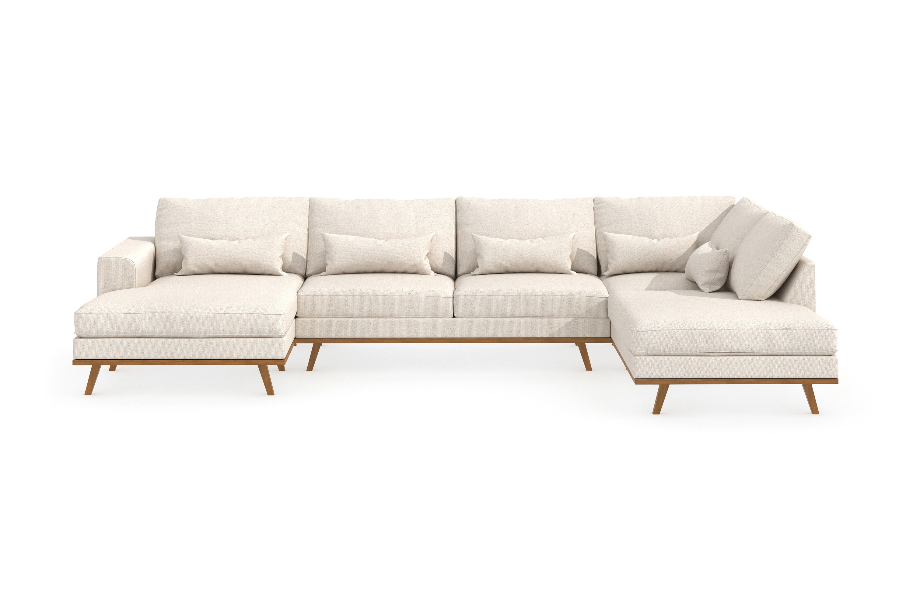 Copenhagen U-Soffa - Beige/Ek 1490069