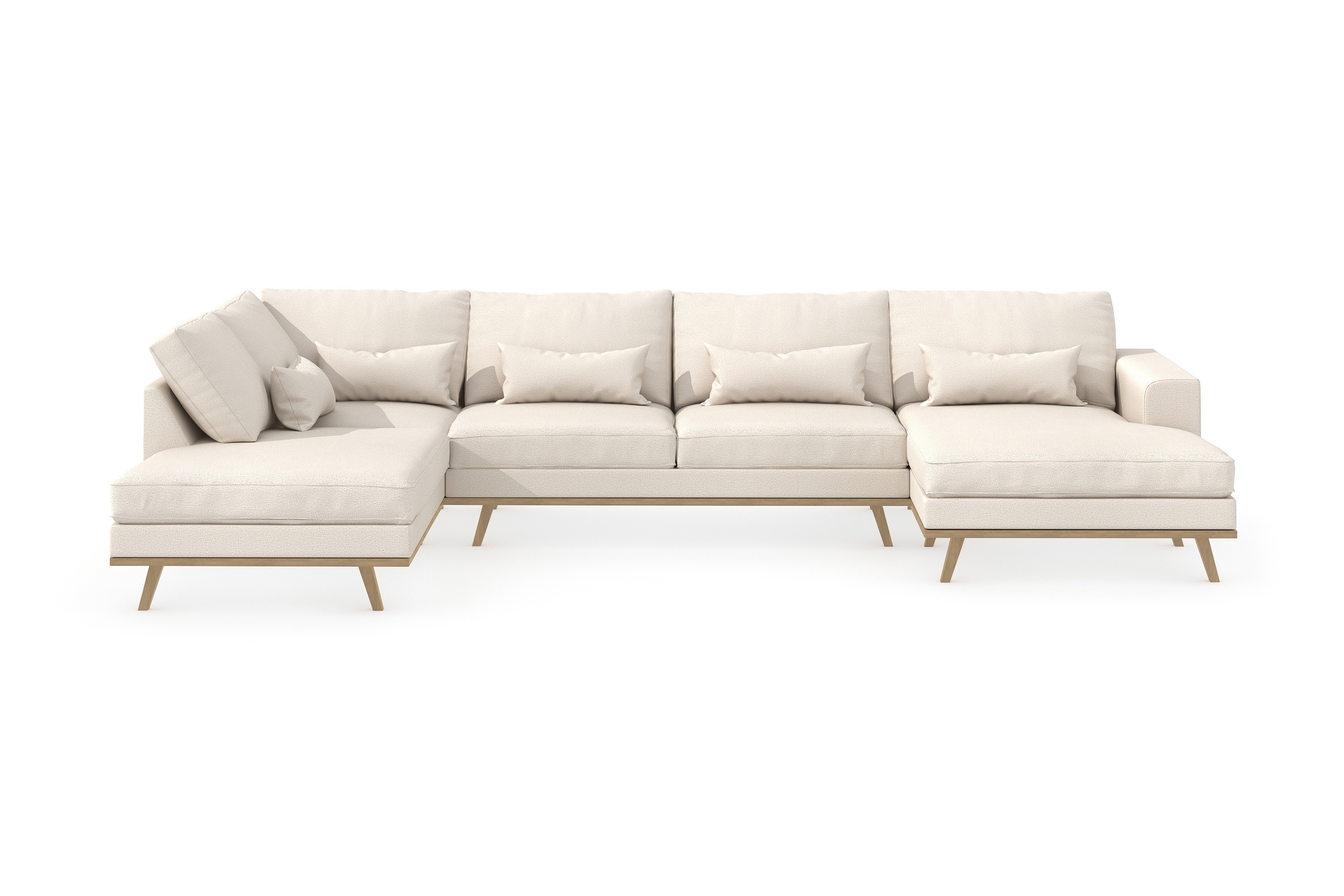 Copenhagen U-Soffa - Beige/Ek 2204845