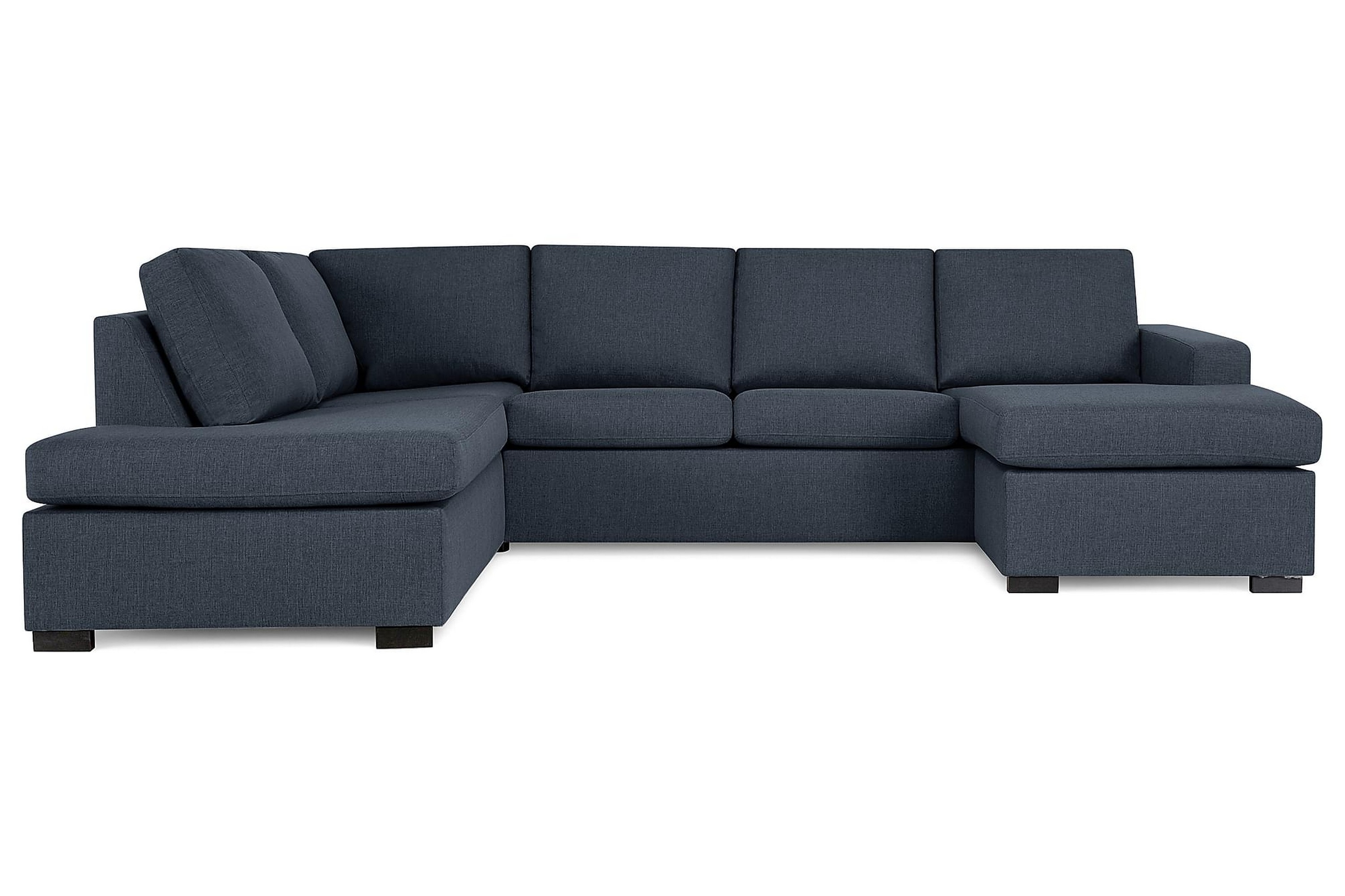 Crazy U-soffa Large Divan Höger - Mörkblå