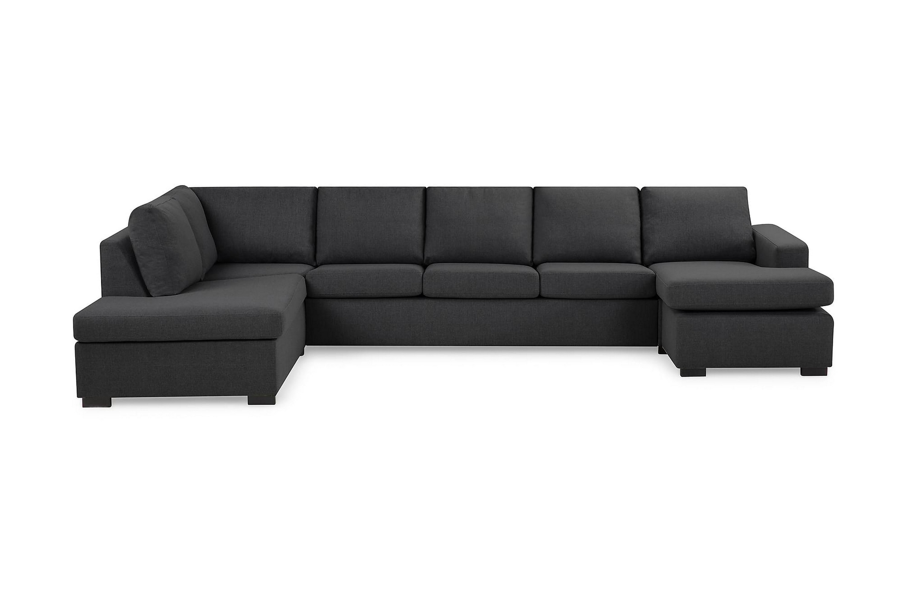 Crazy U-soffa XL Divan Höger - Mörkgrå