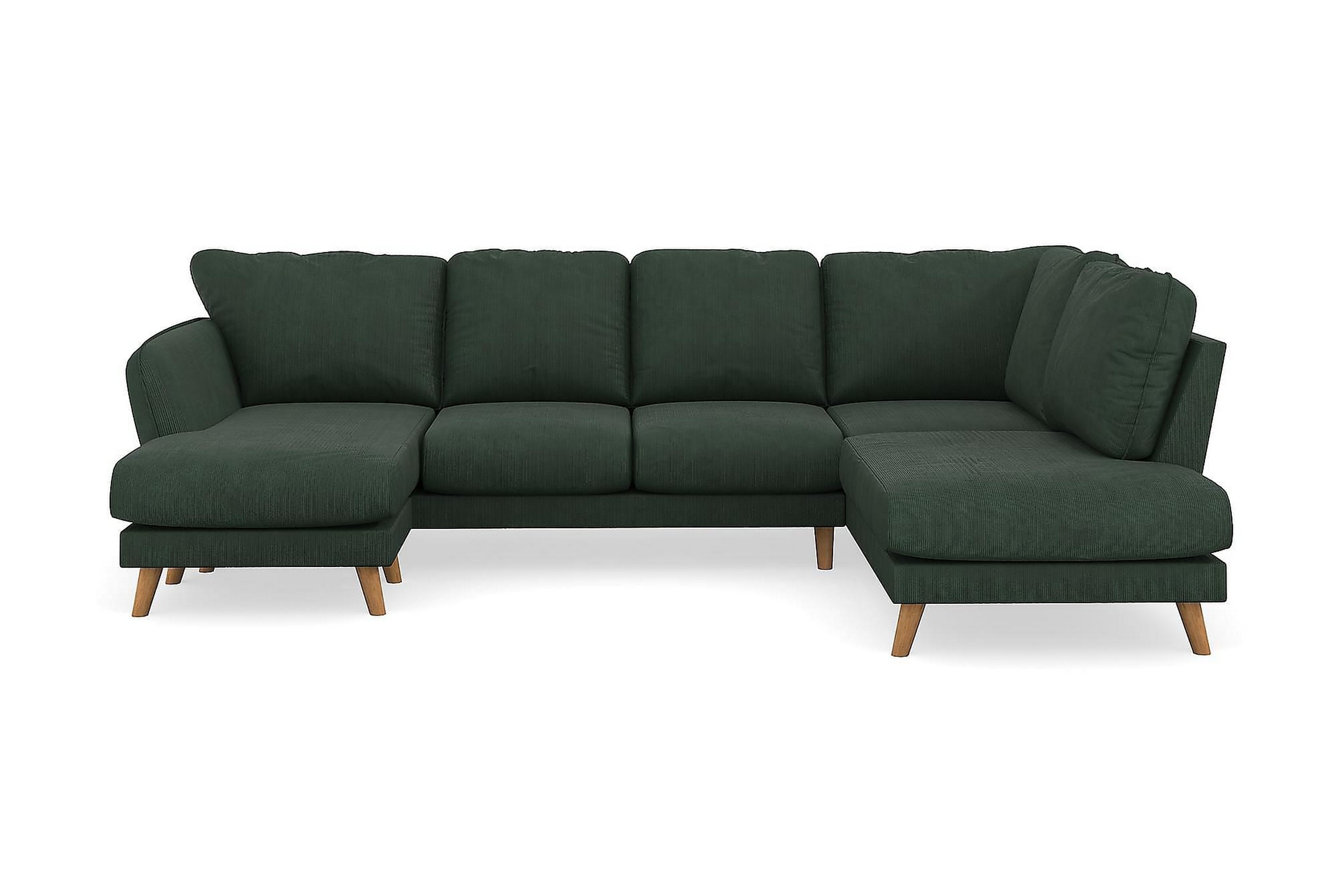 Trend Lyx U-soffa med Divan Vänster - Mörkgrön Manchester