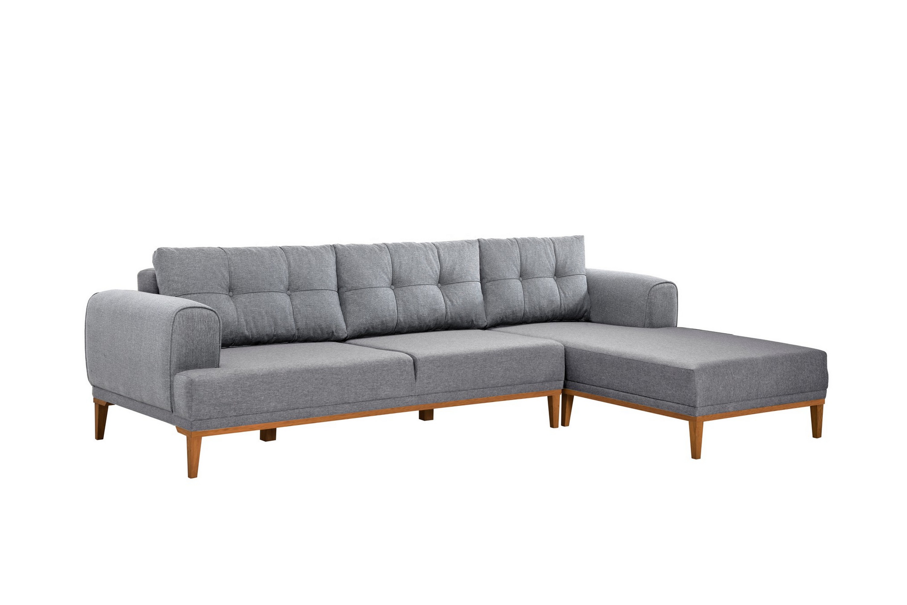 Valsot 4-sits Soffa med Divan - Grå 867UNQ2261