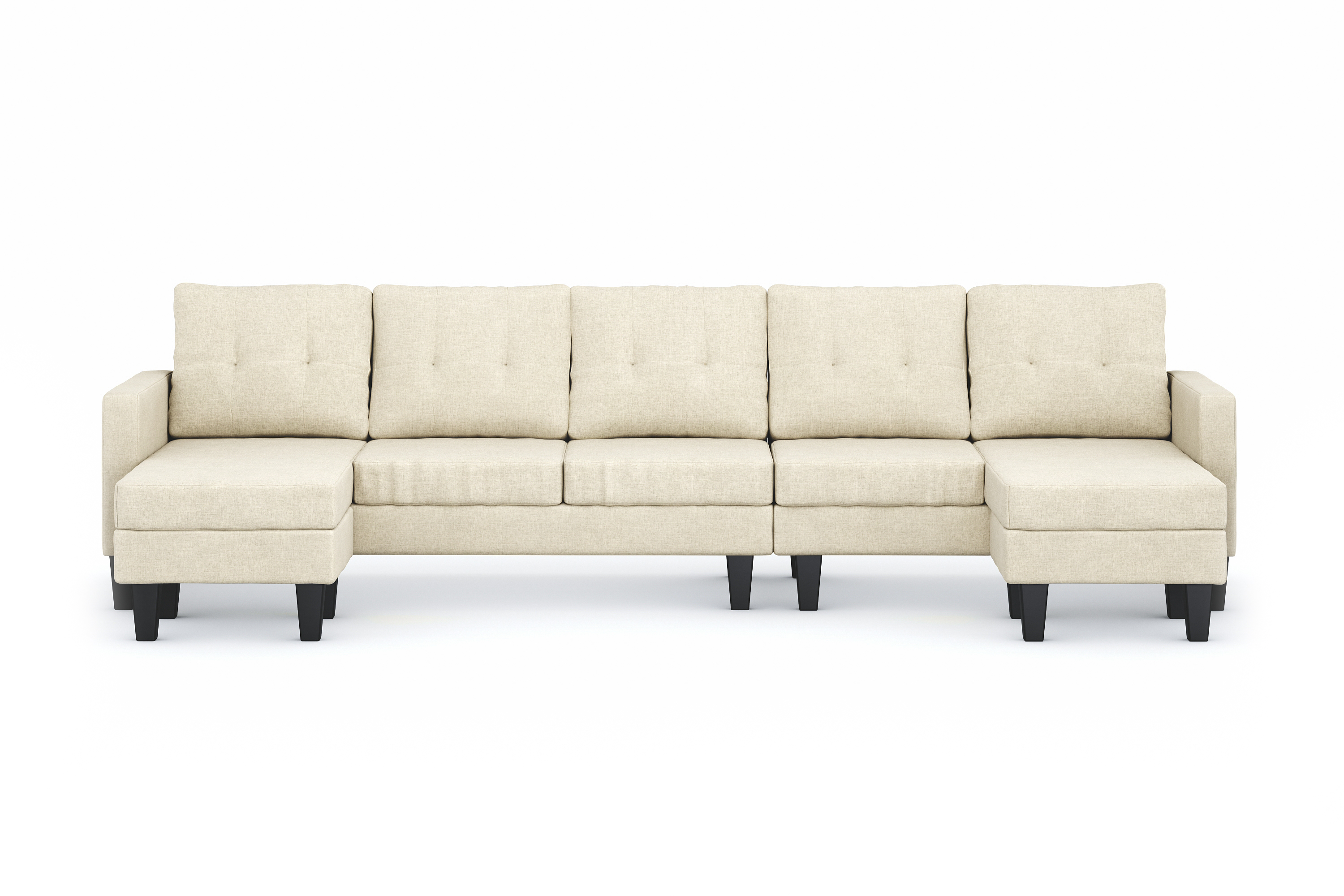 Vislanda 5-sits Soffa med Dubbeldivan - Beige AM-HFN-USBE