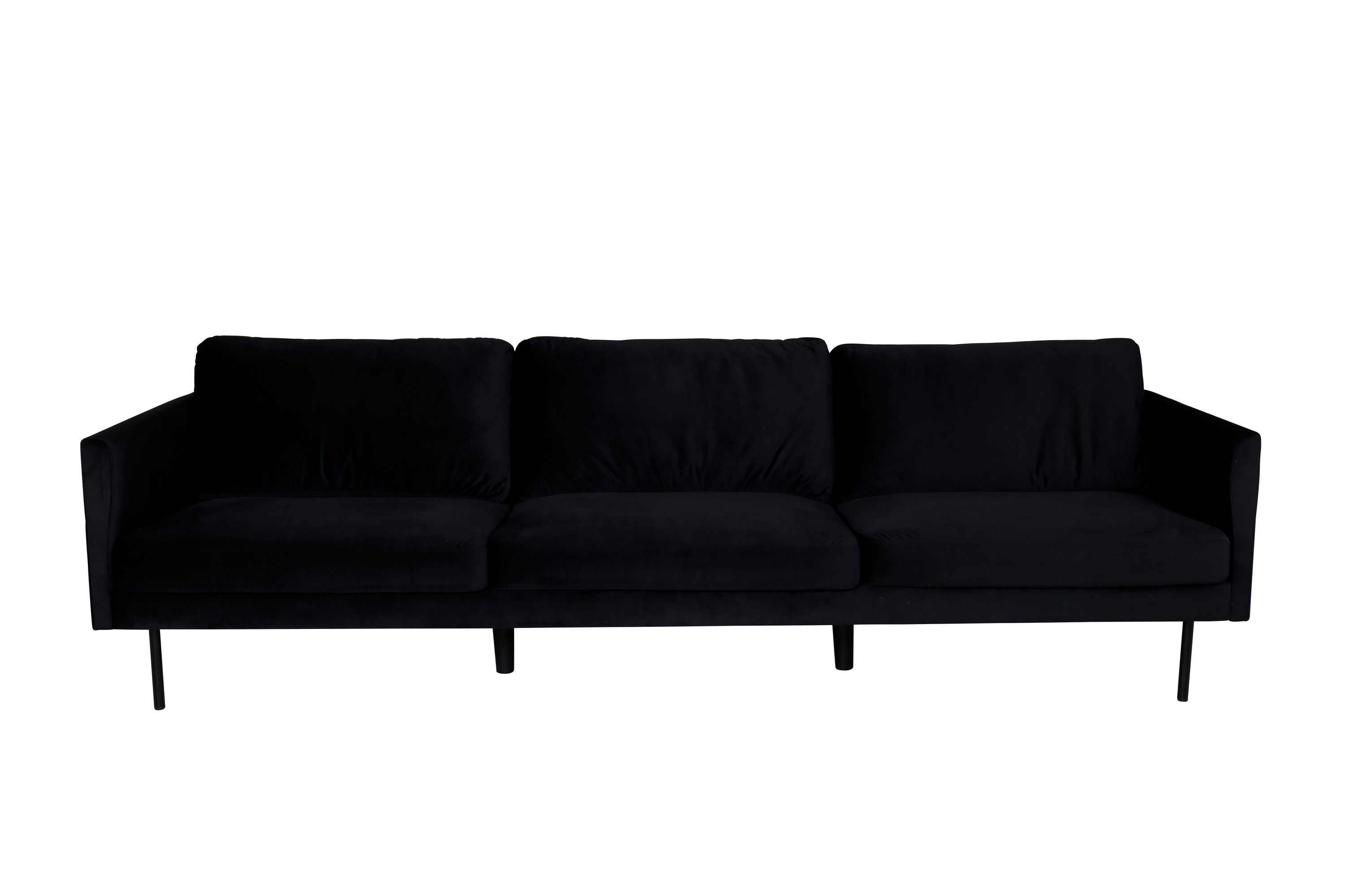 Zoom 3-sits Soffa Sammet - Svart 15556-888