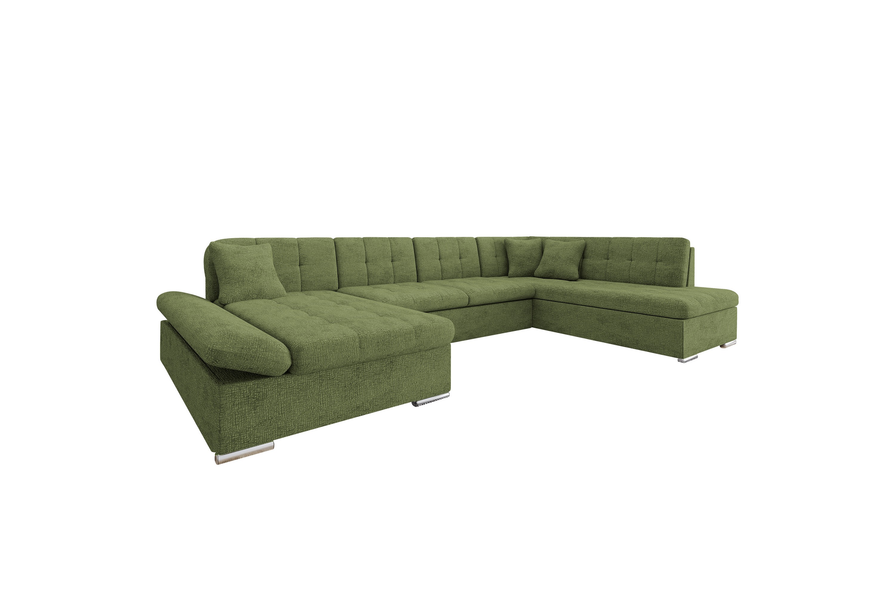 Zumar Soffa med Divan och Schäslong 4-sits - Grön 5903211337017