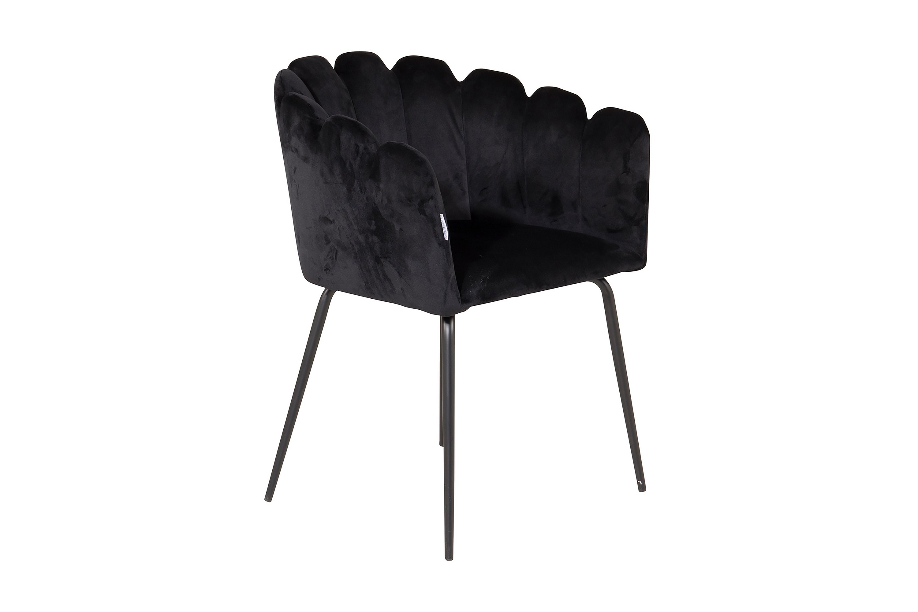 REA/Black Friday Limhamn Karmstol Sammet - Svart Matstol & köksstol Tyg Furniture Fashion