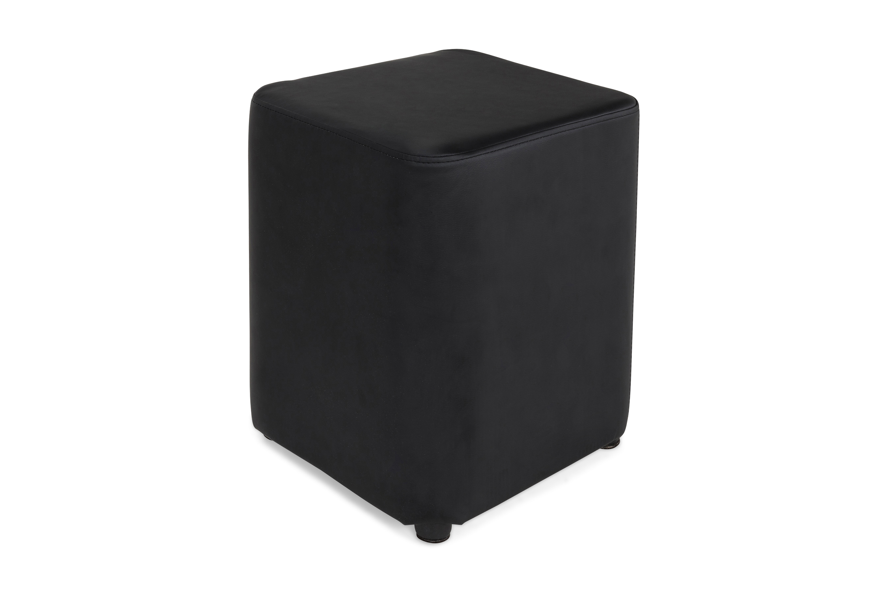 REA/Black Friday Square Pall Läder - Svart Sittpuff