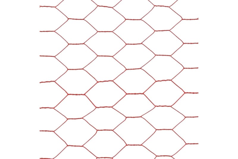 Hönsnät stål med PVC-beläggning 25x0,75 m röd - Röd - Hönshus - För djuren - Hönsgård