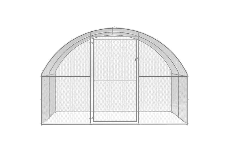 Hönsbur för utomhusbruk 3x6x2 m galvaniserat stål - Silver - Sport & fritid - För djuren - Fågel - Hönshus