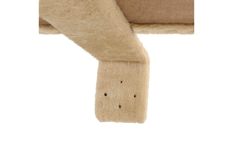 Katträd väggmonterat med klöspelare i sisal 194 cm beige - Beige - Kattmöbler