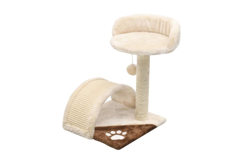 Klösträd med klöspelare i sisal 40 cm beige och brun - Beige - Sport & fritid - För djuren - Katt - Kattmöbler