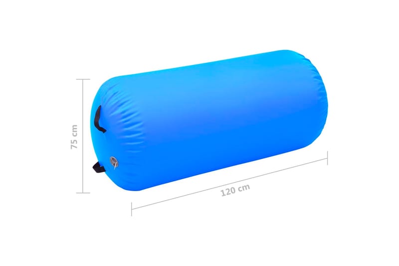 Uppblåsbar gymnastikrulle med pump 120x75 cm PVC blå - Blå - Gymgolv & pusselmatta