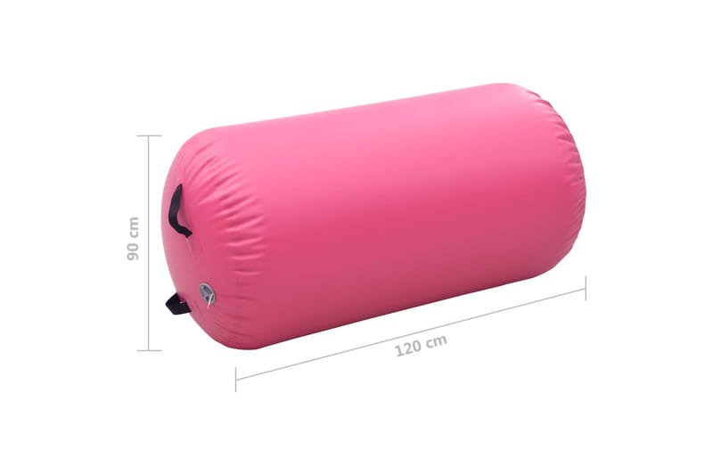 Uppblåsbar gymnastikrulle med pump 120x90 cm PVC rosa - Rosa - Gymgolv & pusselmatta