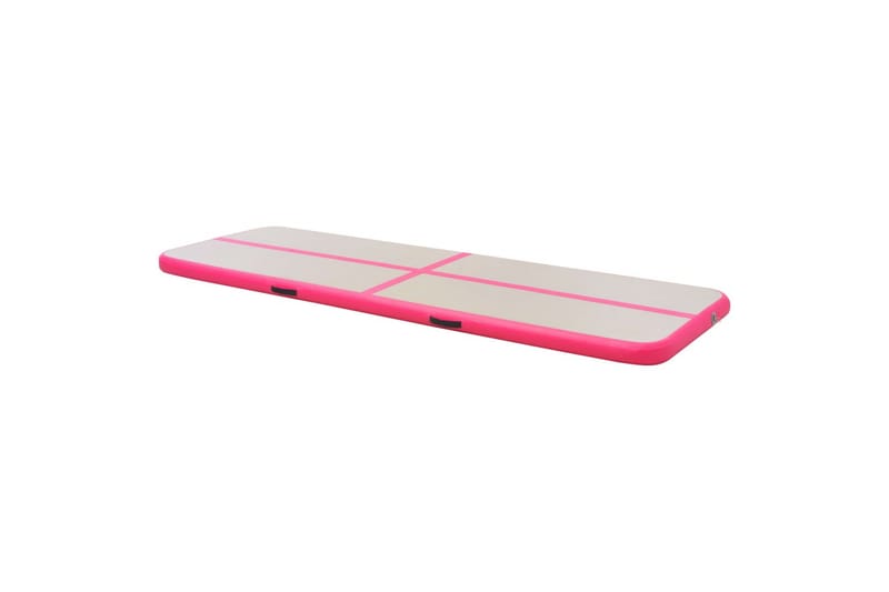 Uppblåsbar gymnastikmatta med pump 500x100x10 cm PVC rosa - Rosa - Sport & fritid - Hemmagym - Träningsredskap - Gymnastikmatta & Airtrack