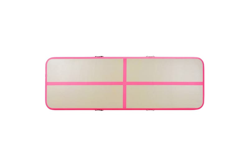 Uppblåsbar gymnastikmatta med pump 600x100x10 cm PVC rosa - Rosa - Sport & fritid - Hemmagym - Träningsredskap - Gymnastikmatta & Airtrack